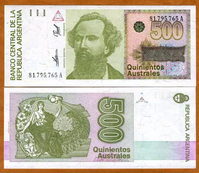 Argentina, 500 Australes ND (1985 - 1991) Pick 328b UNC Liberty