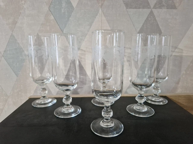 6 Flûtes A Champagne Luminarc Verreries Cristal d arques, modele sarment