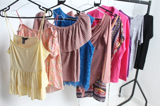 Lotto camicetta 10 X High Street nuovo look Primark ecc. top lotto da lavoro - taglia 10 (86G)