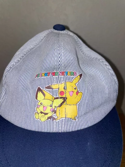 Y2K Youth Pokemon Pocket Monsters Pikachu Video Game Blue Hat Headwear 2