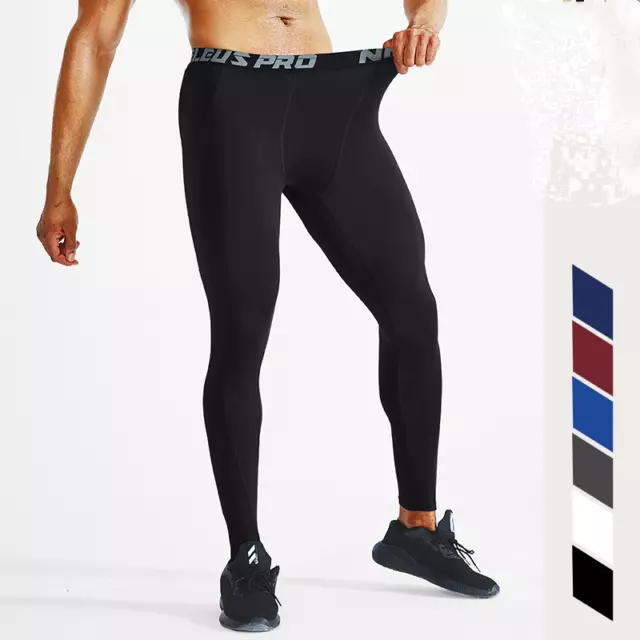 Mens Compression Tights Thermal Base Layer Running Yoga Gym Work Trousers M-XXXL