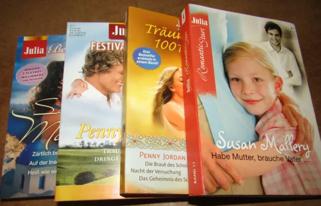 10 Julia Romane in 4 Taschenbüchern, Romantic Stars, Bestseller, Festival po567