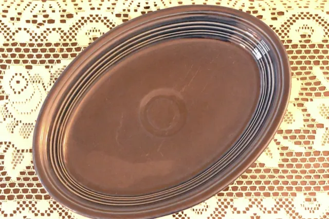 Fiestaware Cobalt Blue 13.5" Oval Serving Platter Dish Large Plate USA