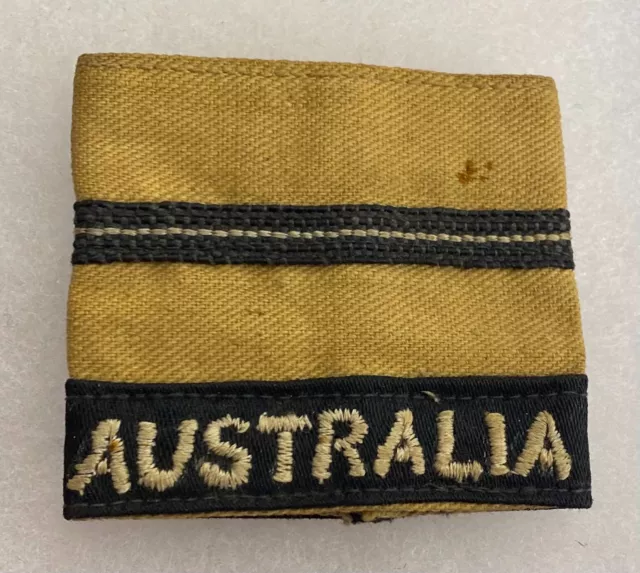 WW2 ROYAL AUSTRALIAN Air Force (RAAF) Tropical Officer Rank Shoulder ...