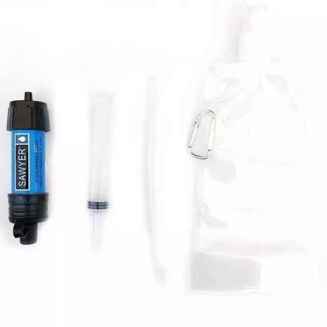 New SAWYER Mini Tap Water Filter Kit - Emergency Filtration Purification Straw 3