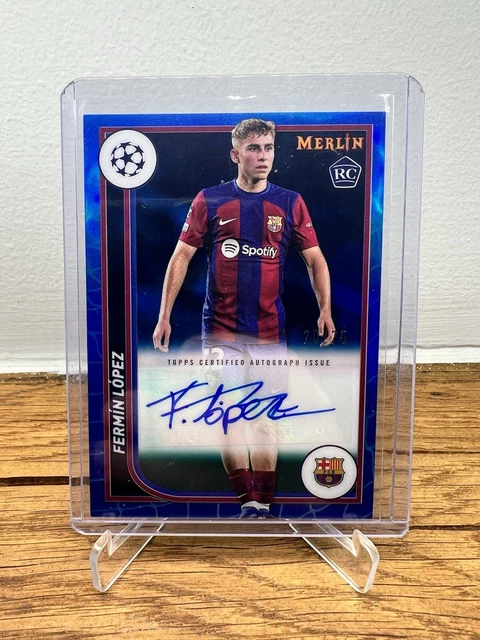 2023-24 TOPPS MERLIN UEFA Club Competitions Blue Refractor Fermin 