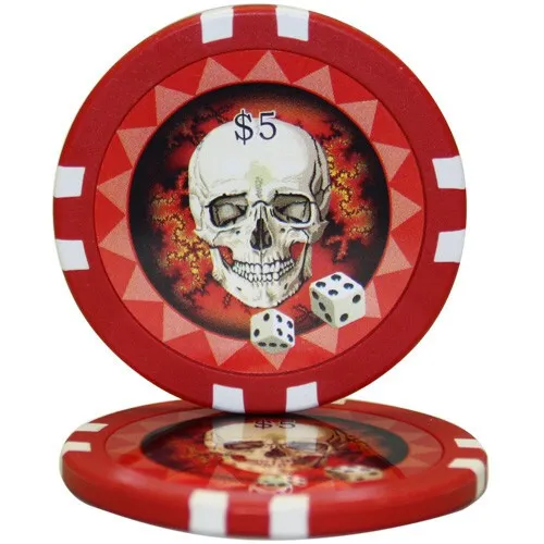 Mrc Poker 650Pcs 13.5G Skull Poker Chips Set With Alum Case 3
