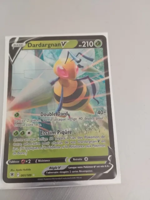 Carte Pokémon EB10 Astres Radieux Dardargnan V 001/189 Fr Neuve