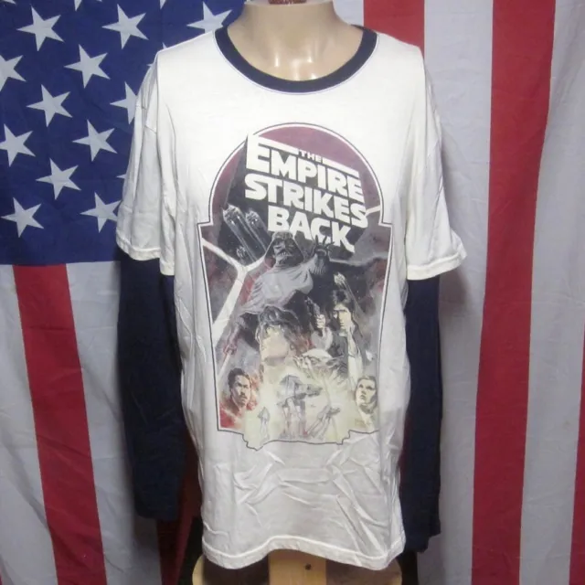 EMPIRE STRIKES BACK retro lrg T shirt longsleeves Star Wars classic poster tee