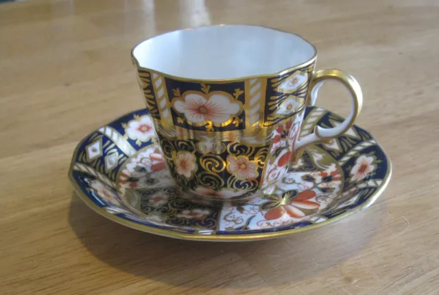 Royal Crown Derby Traditional Imari Cup & Saucer 2451 Marked In Red