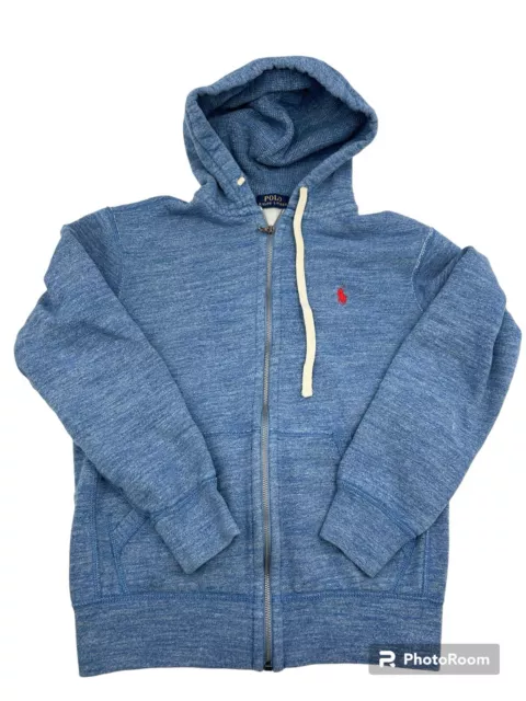 Polo Ralph Lauren Blue Zip Up Hoodie Jacket Size Small Men’s