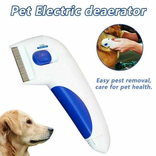 Electric Pet Anti Flea Comb Brush Dog Lice Remover Cat Flea Cleaning Brush