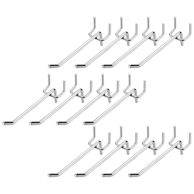 20 pz Peg Board Gancio Peg Blocchi Strumento Blocchi Appendiabiti Pegboard Argento