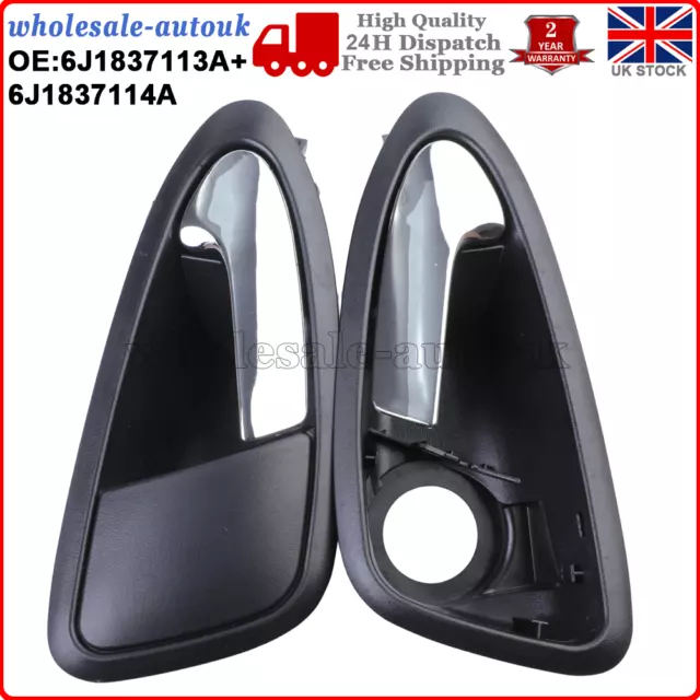 2PCS Car Front Interior Inside Inner Door Handle for Seat Ibiza Right  + Left