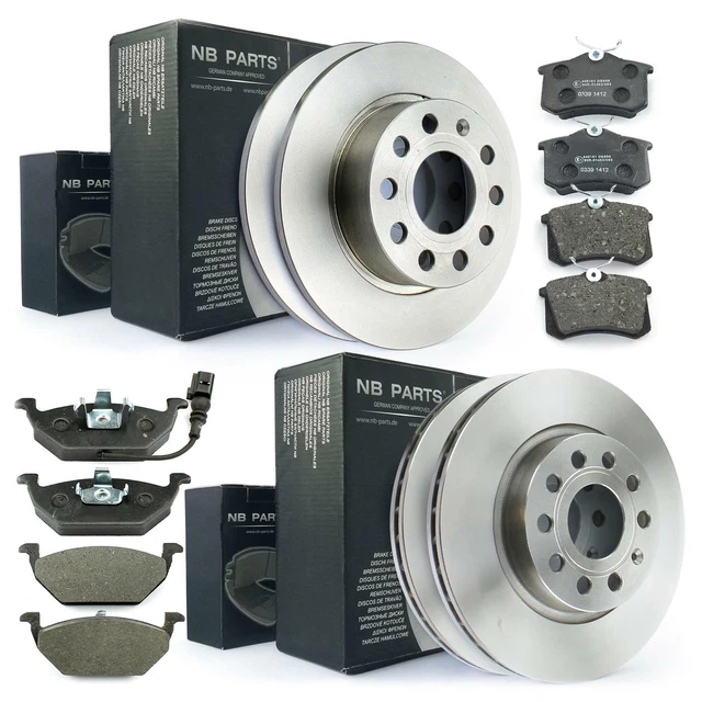 Frankberg 2 Disques De Frein + 4 Plaquettes Arrière + Lubrifiant - Compatible Ford Mondeo V 2014-
