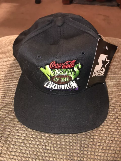 VINTAGE STARTER COCA Cola Monsters Of The Gridiron Nfl Snapback Hat Cap ...