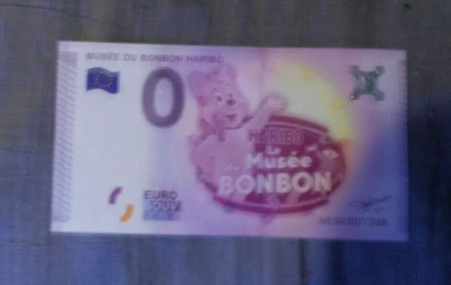 0 Euro Schein souvenir Billet Musee le Bonbon Haribo 2015-1