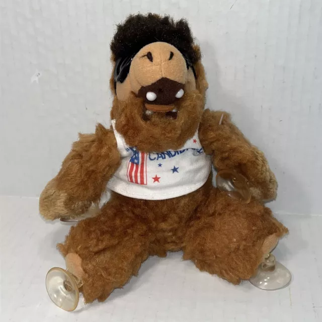 Vintage Alf Alien 9" Plush Window Cling Suction Cup Car Toy "#1 Candidate" Shirt