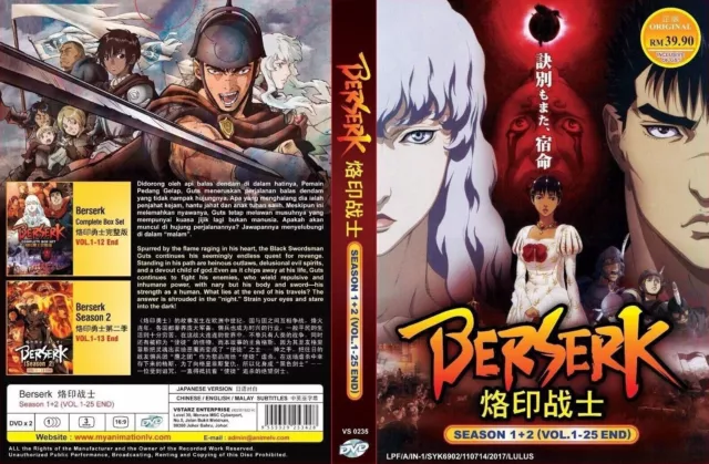 DVD Berserk Complete (Season 1 - 2) + The Golden Age Arc - Memorial Edition