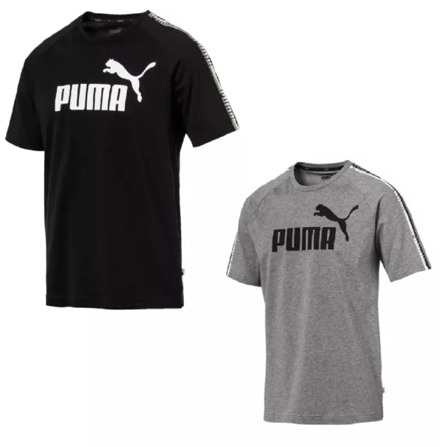 Puma Herren Tape Tee T-Shirt No.1 Logo Sportshirt Kurzarm Baumwolle Rundhals NEU