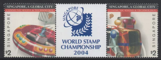 Singapore 2003 $2 Global City Series 2 Gutter Pair MUH