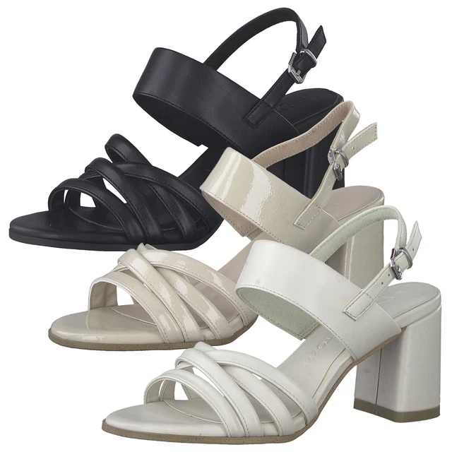 MARCO TOZZI Femmes Sandalette Vernis Escarpin-Sandale Talon en Bloc 2-28314-20