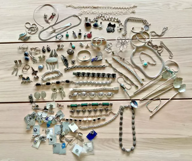 Vintage Sterling Silver Wholesale Jewelry Lot