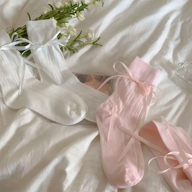 Cotton Sweet Socks Lolita Ribbon Socks Summer Bow Bandage Socks  Student