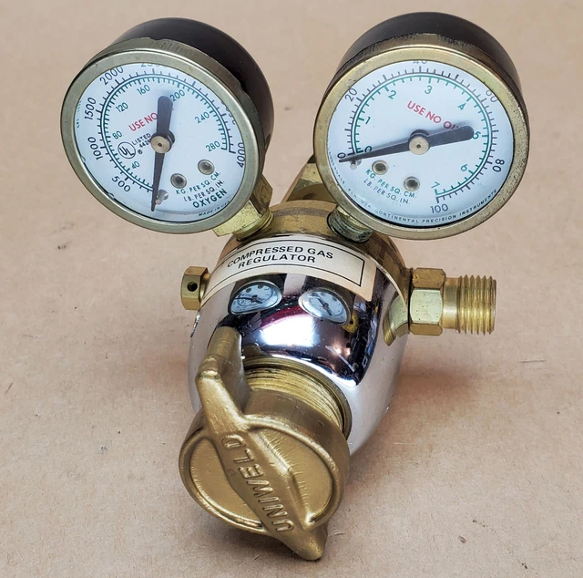 UNIWELD GAS REGULATOR ARGON HELIUM NITROGEN CGA580 0100psi MADE in