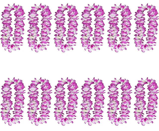 12 Pcs Thicken 41 Inch Purple Hawaiian Leis for Graduation Party, Dance Party
