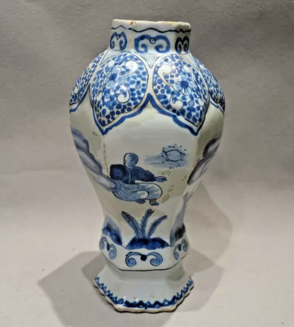 Delft Petit Vase Faïence 19ème siècle Chinois 2/2