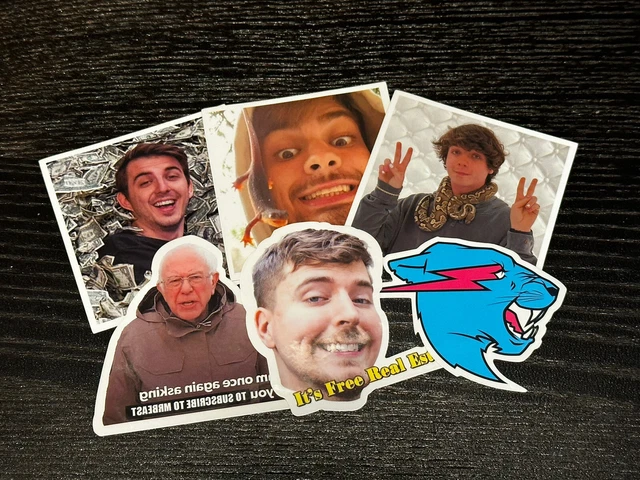 Mr. Beast 6 Set Sticker Pack