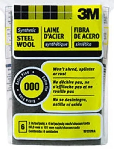 3M #000 Extra Fine Synthetic Steel Wool Pads