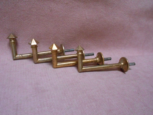 195mm,Vintage Lot De 2 Crochets en laiton,Porte Embrasse, Rideaux, pomme de pin