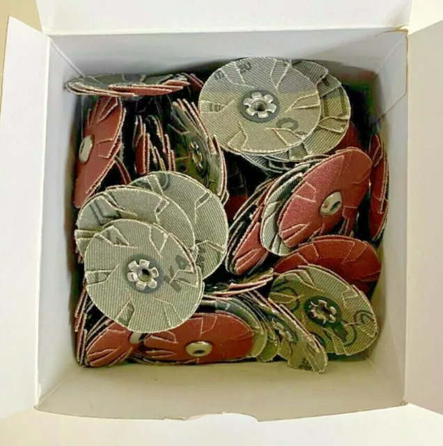 1-1/2" 100 Grit Merit Aluminum Oxide Overlapped Slotted Discs Ab10761 Lot Of 100