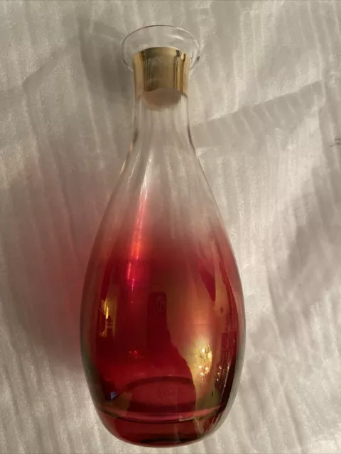 Pink Gold Decanter RETRO VINTAGE DECO Tear Drop Shape