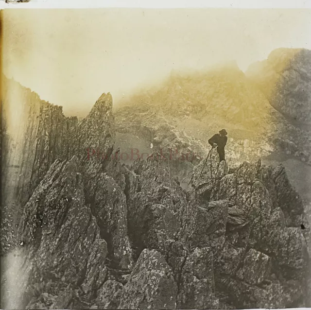 Montagne Alpiniste France Photo Stereo PL59L4n7 Plaque verre 