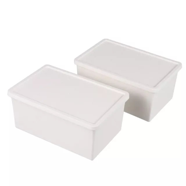 2 piezas Caja de almacenamiento de almejas Sunries cosméticos Ropa Organizador Tapa