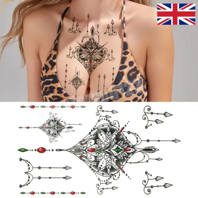 3D Waterproof Tattoo Figures Art Stickers Kit for Women Men Party (BC-101-106) *