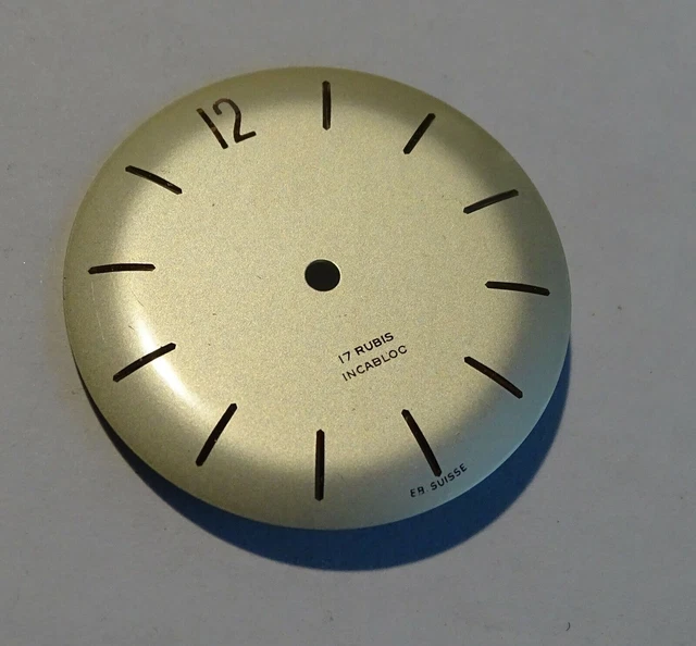 Cadran Pour Montre Calibre ETA 2391 Bomber Incabloc - Pièce Horlogerie Neuve, Marque CADRHOR Besançon
