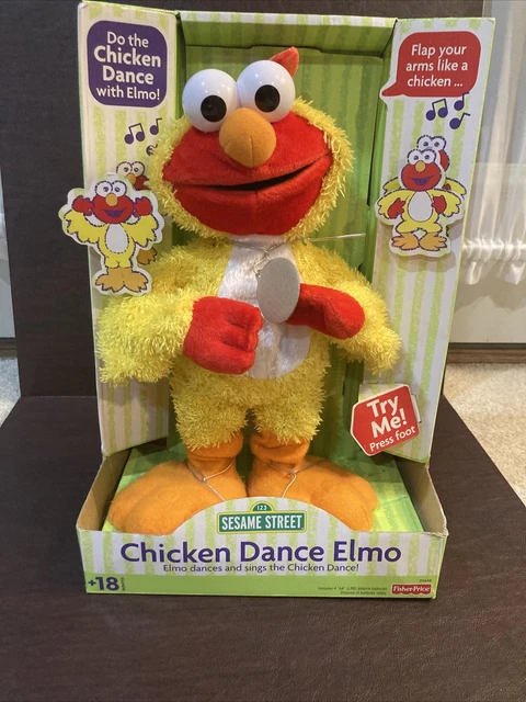 Fisher Price Sesame Street Chicken Dance Elmo Plush Dances and Sings Works New