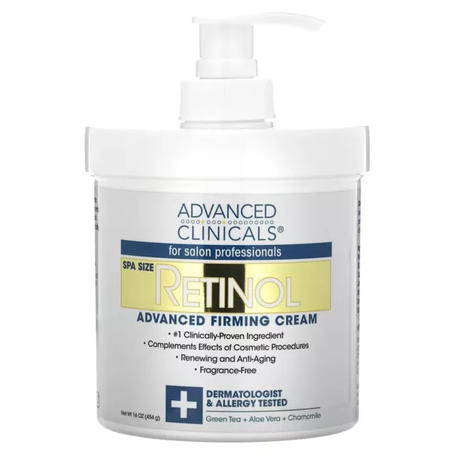 Crème Rétinol Raffermissante Avancée anti imperfection action Advanced Clinicals