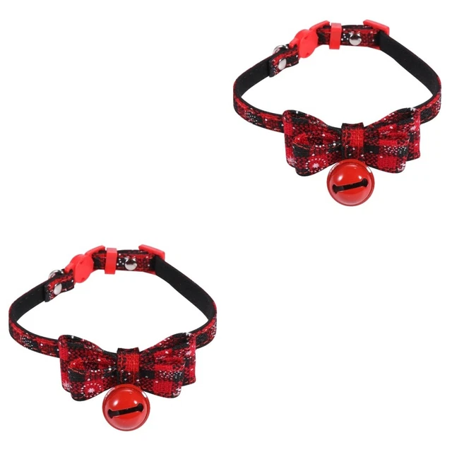 2 Pieces Christmas Cat Collar Cat Dog Collar Small Puppy Collar Kitten
