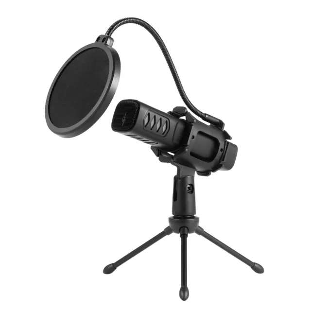 USB Microphone Cardioid Condenser Mic with Tripod Stand  Filter Shock U3O6