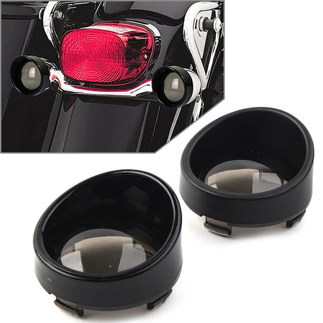 2x copertura lenti fumo segnale di svolta lunette visiera adatta per Harley Davidson Softail