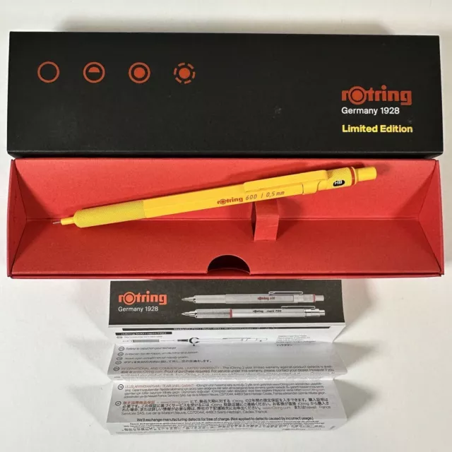 Rotring 600 Loft Matte Yellow Edizione limitata 1° lotto iniziale Portamine