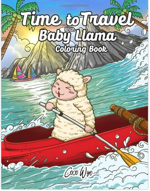 Travel With Baby LlamaColoring Training Meditation Creative Gift Kids Fun