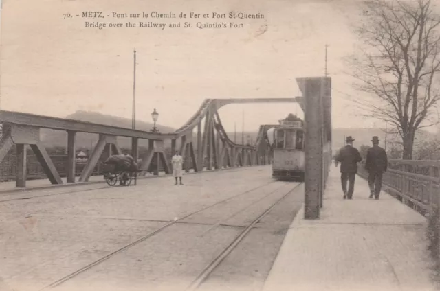 CPA 57 METZ Pont sur le Chemin de Fer et Fort St-Quentin