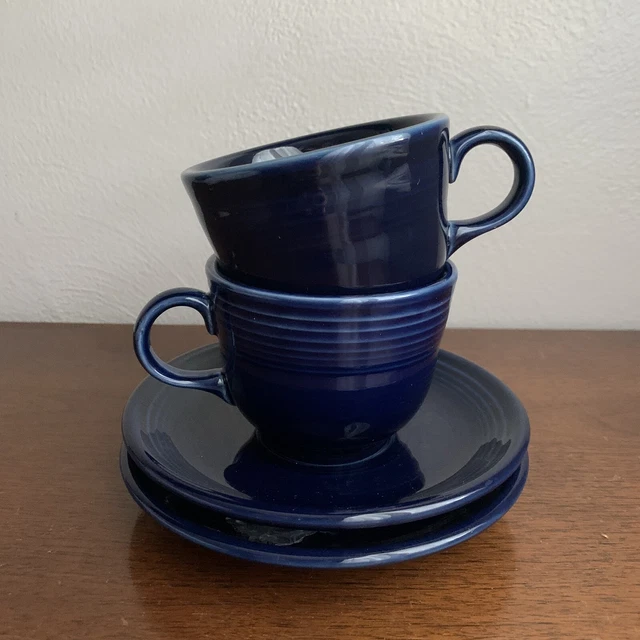 FIESTAWARE CUP SAUCER Set Cobalt Blue Lot of Homer Laughlin HLC