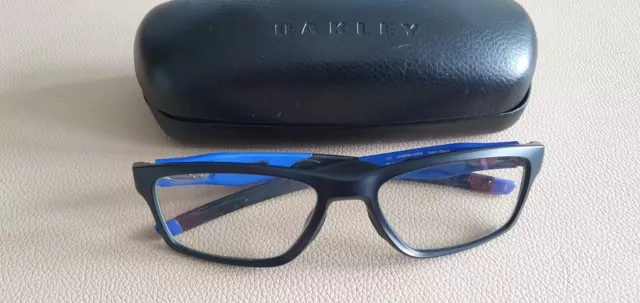 Oakley CROSSLINK Satin schwarz / blau Brille / BRILLEN Rahmen. Mit Etui.